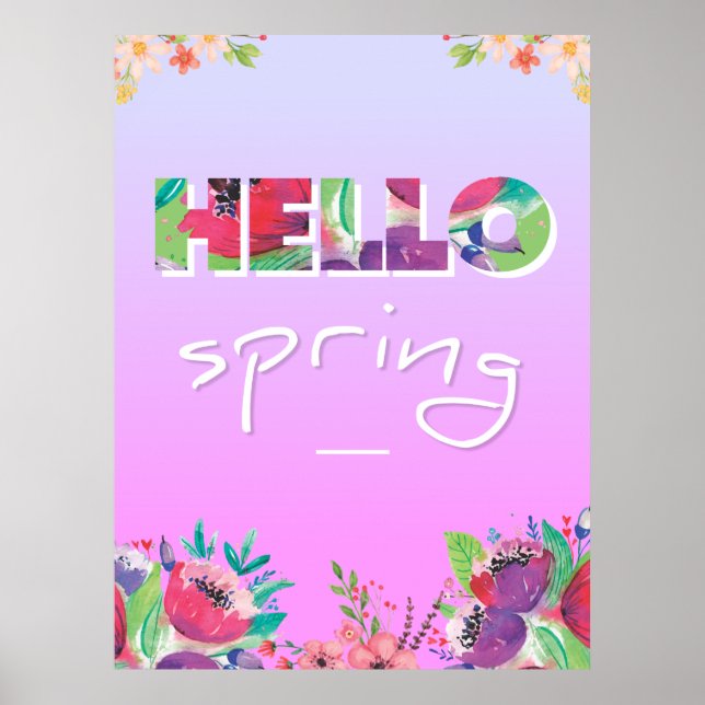 Hallo Frühling, Blume, Poster (Vorne)