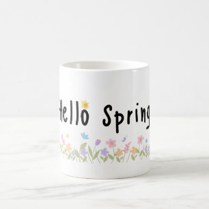 Hallo Frühling Blumen Tasse