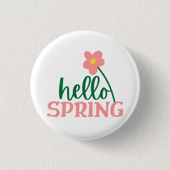 Hallo Frühling Button (Vorderseite)