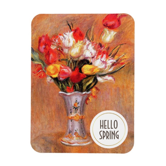 Hallo Frühling. Fine Art Custom Ostergeschenk Magnet (Vertikal)