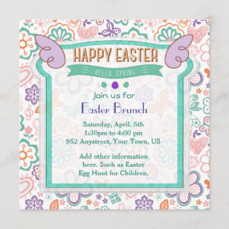 Hallo Frühling Floral Ostern Einladung