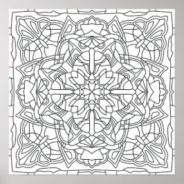 Hallo Frühling: Geometric Mandala Poster