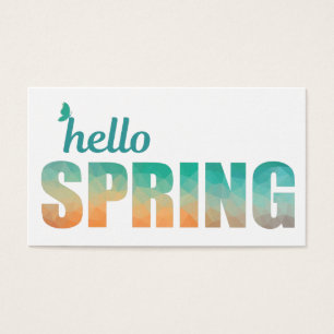 Hallo Frühling grün zu orange Karte.