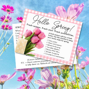 Hallo Frühling Immobilien Postkarte Blauer Frühl