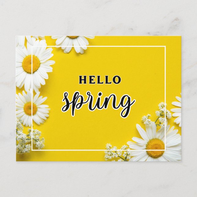 Hallo Frühling  Postkarte (Vorderseite)