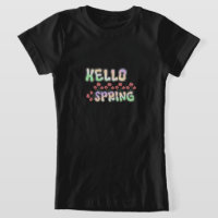Hallo Frühling T-Shirt | Frisches Florales Grafik