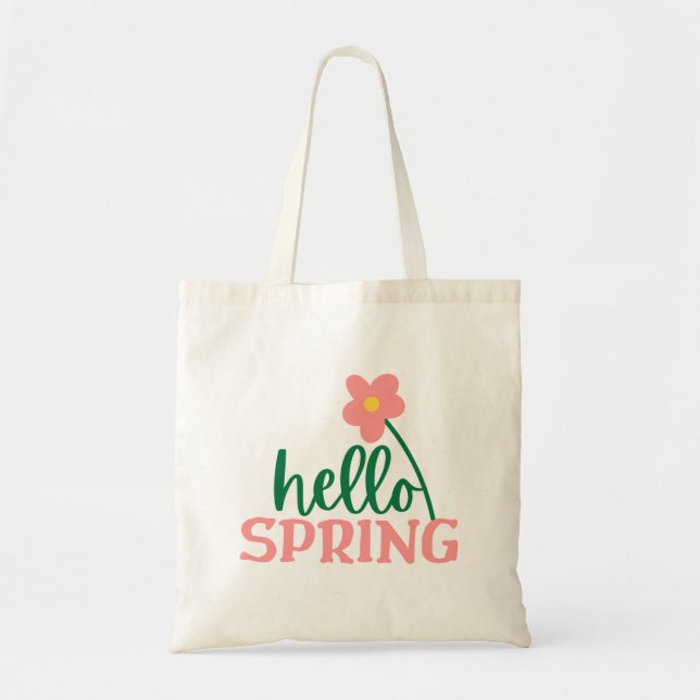 Hallo Frühling Tragetasche (Vorne)