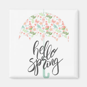 Hallo Frühling Umbrella Magnet