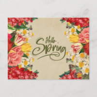 Hallo Frühling Vintag Tulip, Daffodil Blume