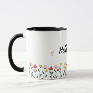 Hallo Frühlingsblumen-Tasse Tasse