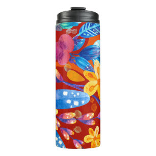 Hallo Frühlingsglückszeit, lebhafte Blüte Thermosbecher
