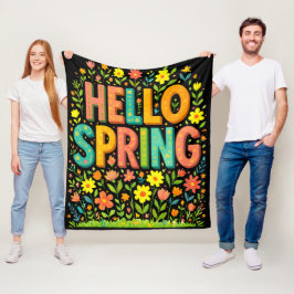 Hallo Frühlingspause Fleecedecke
