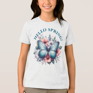 Hallo Frühlingsschmetterling-96282 Tri-Blend Shirt