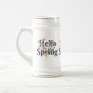 Hallo Frühlingsvögel Bierglas
