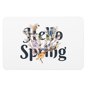 Hallo Frühlingsvögel Magnet