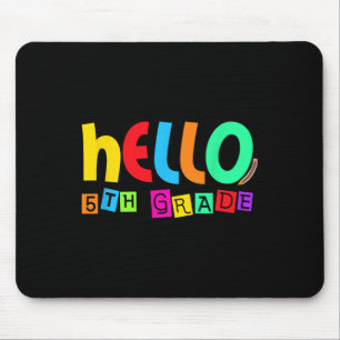 Hallo Fünfte 5. Klasse Zurück zur Schule Für Schül Mousepad