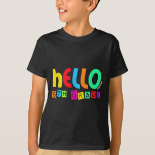 Hallo Fünfte 5. Klasse Zurück zur Schule Für Schül T-Shirt