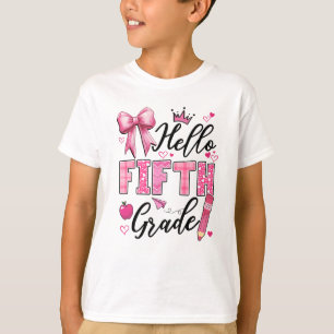 Hallo Fünfte Klasse Erster Tag der Schule Coquette T-Shirt