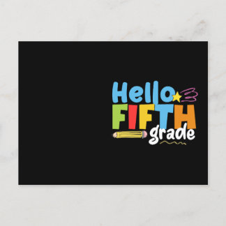 Hallo Fünfte Klasse Team 5. Klasse Vibes Erster Ta Postkarte