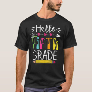 Hallo Fünfte Klasse Team 5. Klasse zurück zur Schu T-Shirt