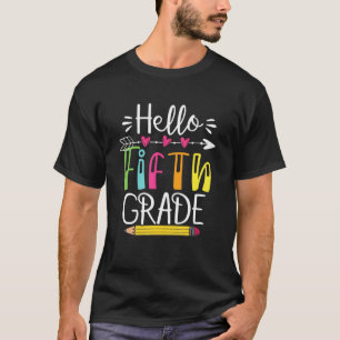 Hallo Fünfte Klasse Team 5. Klasse zurück zur Schu T-Shirt