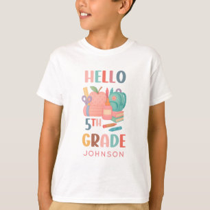 Hallo Fünfte Klasse zurück in die Schule Kinder T-Shirt