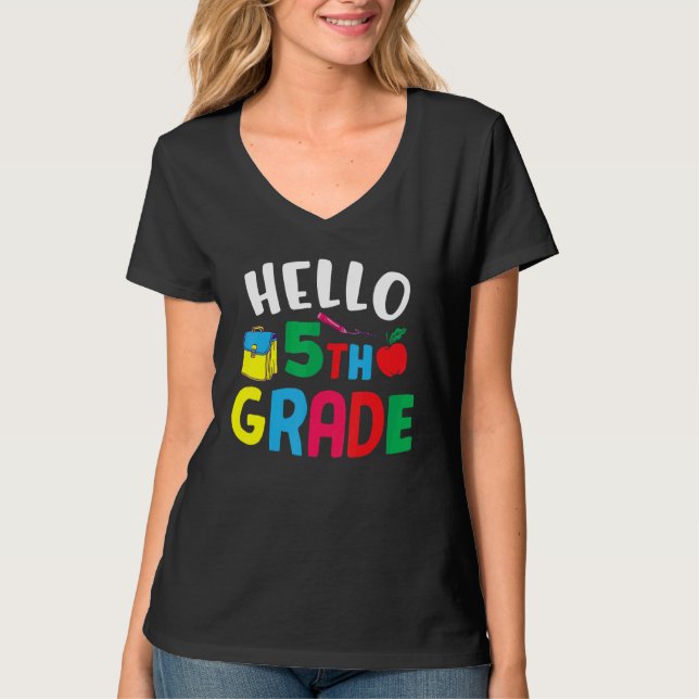 Hallo Fünfte Stufe Niedlich 5. Stufe 1 T-Shirt (Vorderseite)