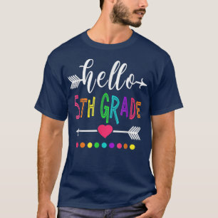 Hallo Fünftes Team 5. Klasse Zurück zur Schule Te T-Shirt