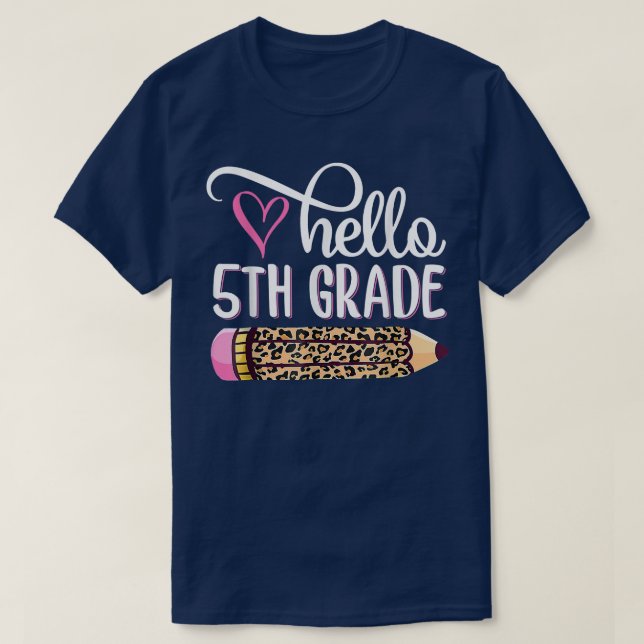 Hallo Fünftes Team 5. Klasse Zurück zur Schule Te T-Shirt (Design vorne)