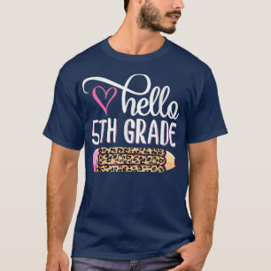 Hallo Fünftes Team 5. Klasse Zurück zur Schule Te T-Shirt
