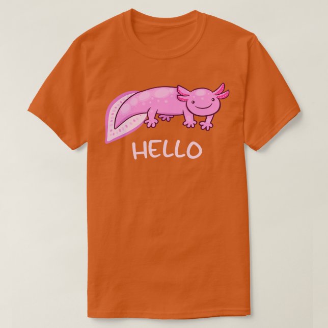 Hallo Funny Axolotl T-Shirt (Design vorne)