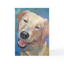 Hallo, gelb! Labrador-Kunst-Gruß-Karte