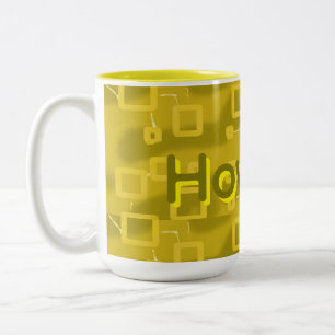 Hallo Gelbe Geometrie Zweifarbige Tasse