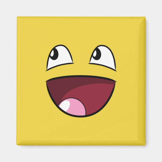 Hallo glückliches Gesicht Magnet (Vorne)