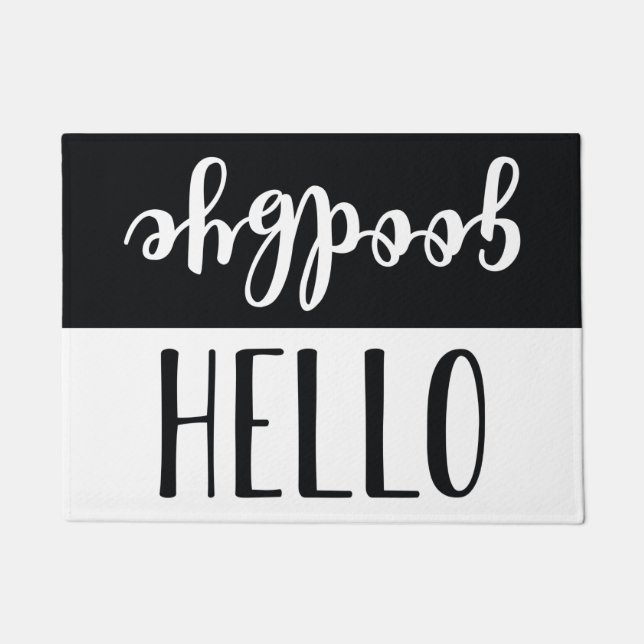Hallo Goodbye Fußmatte (Vorderseite)