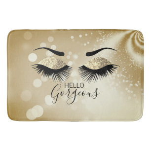 Hallo Gorgeous - Gold Glitzer Eyes Bath Mat Badematte