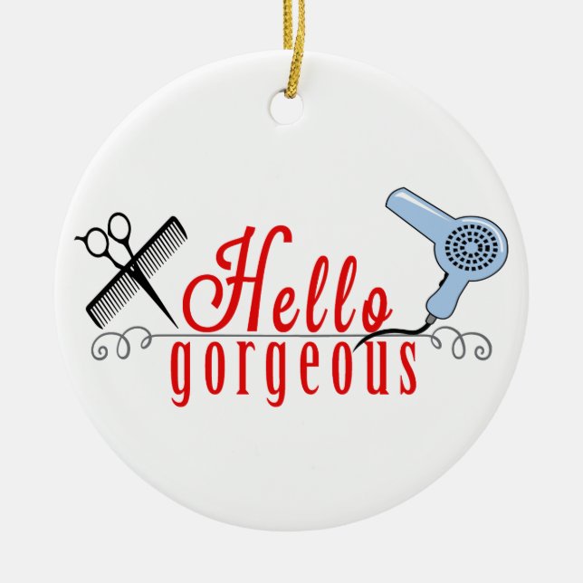 Hallo Gorgeous Keramik Ornament (Vorne)