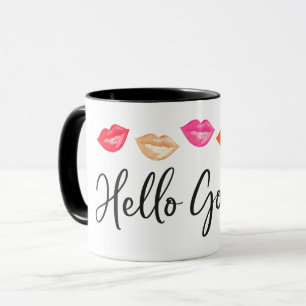 Hallo Gorgeous Makeup Artist Wasserfarben Lippen Tasse