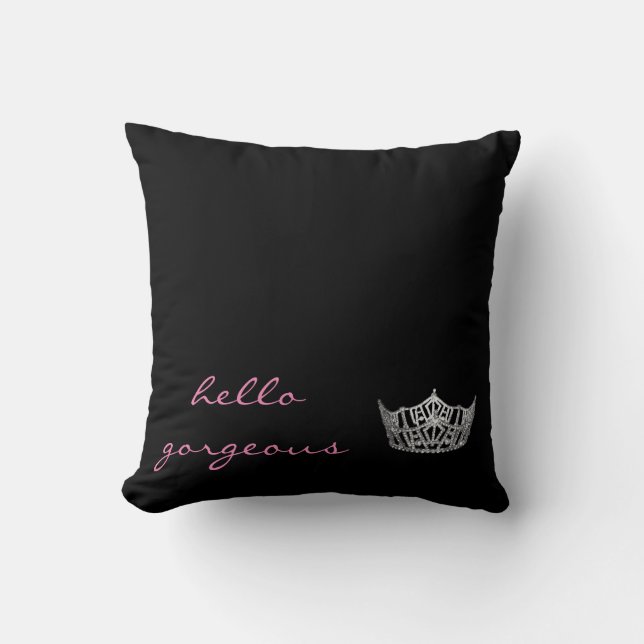 Hallo Gorgeous Pageant Kronenkissen Kissen (Vorderseite)