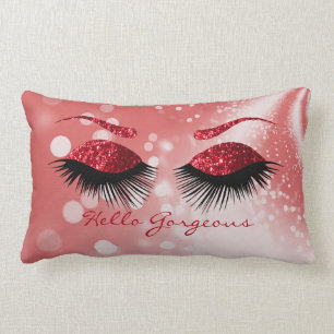 Hallo Gorgeous - Red Eyelash und Brows Lendenkissen