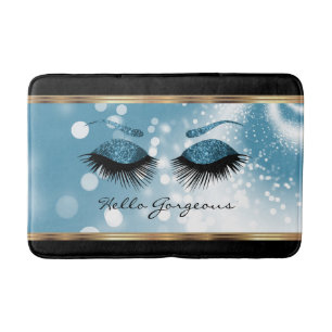 Hallo Gorgeous - Schöne Augenblicke mit Blau Badematte