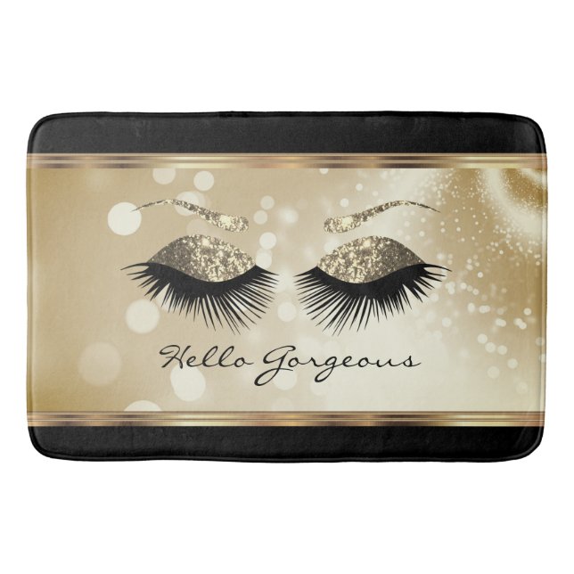 Hallo Gorgeous - Schöne Augenblicke mit Gold Badematte (Vorderseite)