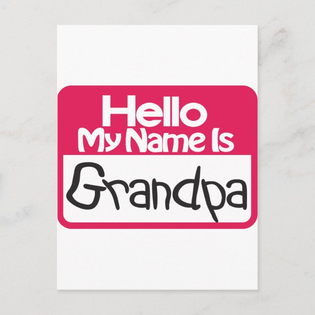 Hallo Grandpa Postkarte (Vorderseite)