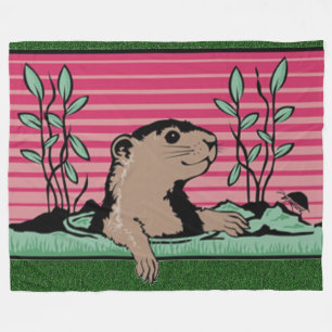 Hallo, Groundhog's Shadow - Fleecedecke