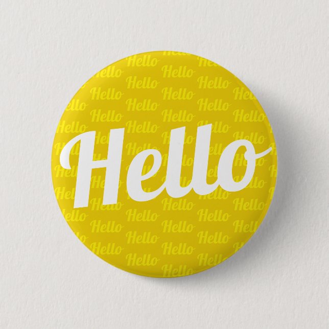 Hallo Gruß Button (Vorderseite)