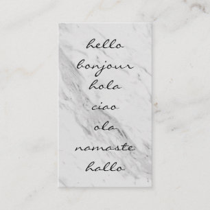 Hallo Grüße / Marble Visitenkarte