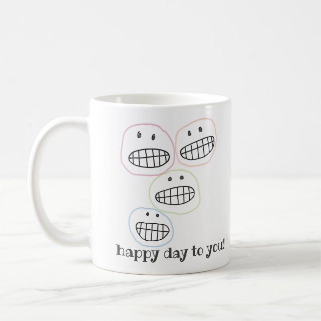 Hallo! Grußkarte Kaffeetasse (Links)