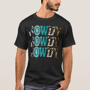 Hallo Hallo Hallo Edelstein Rodeo Western Rindfled T-Shirt