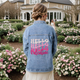 HALLO HALLO VALENTINSTAG FROHEN VALENTINSTAG JEANSJACKE