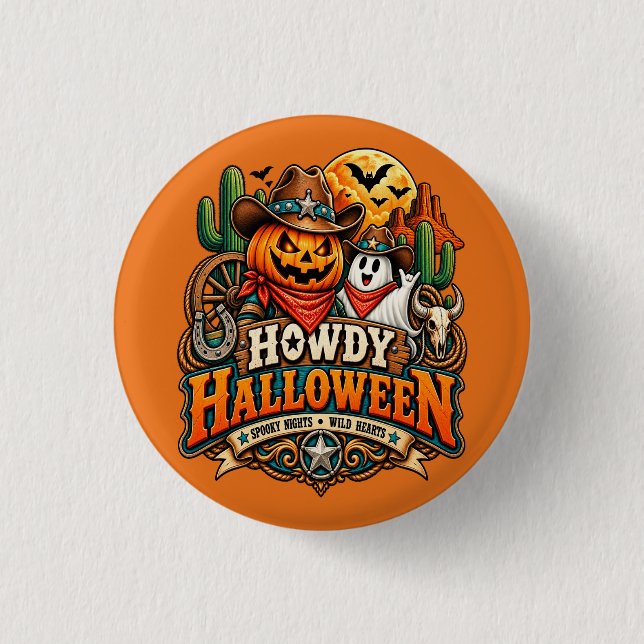Hallo Halloween  Button (Vorderseite)